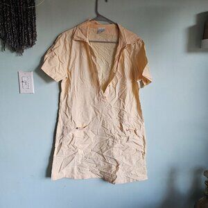 CMC 100% Cotton Yellow Dress Size S